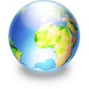 Sphere earth icon