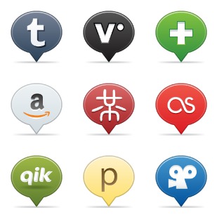 Social Media Balloons icon sets preview
