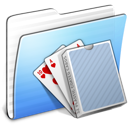 deck, stripped, card, folder, aqua icon