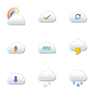 Clouds icon sets preview