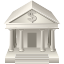 banking, management, courthouse, finance, building, columns, financial, business, bank, loan, investment icon