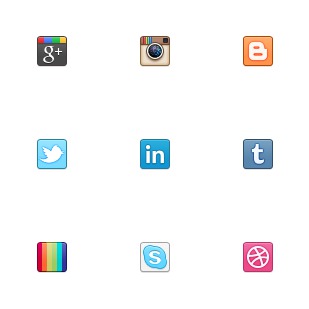 Social Media Icons icon sets preview