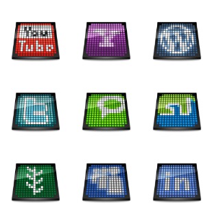 OLED Social icon sets preview