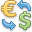 of, currency, conversion icon