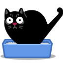poo, cat, litterbox, cat litter icon
