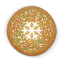 christmas cookie round icon