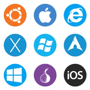 Flat Round System icon sets preview
