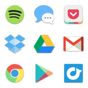 Colorful icon sets preview
