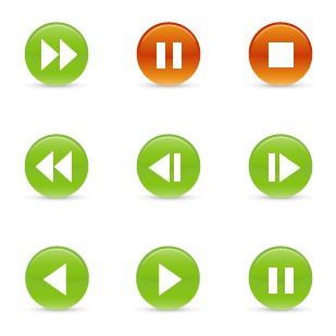 Glossy Button icon sets preview