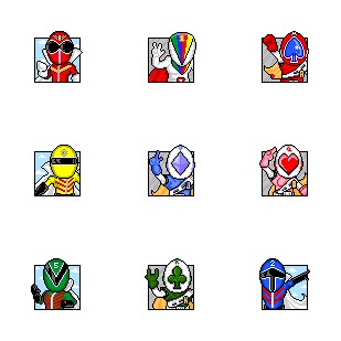 Sentai icon sets preview