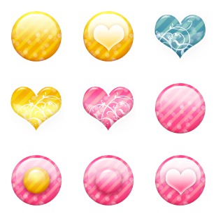 Pink Gold icon sets preview