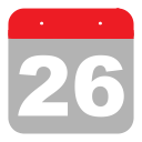 hovytech, calendar, two, event, six, schedule, twenty-six icon
