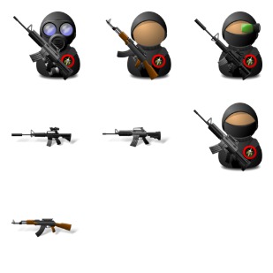 Elite Soldiers Weapons icon sets preview