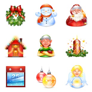 Xmas New Year 2011 icon sets preview