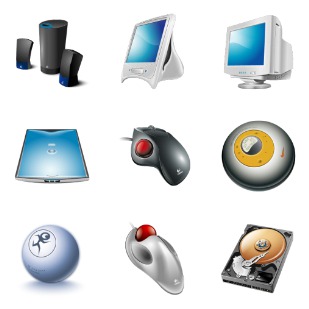 Hardware icon sets preview