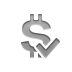 sign, currency, dollar, checkmark icon