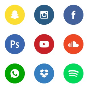 Social Media icon sets preview