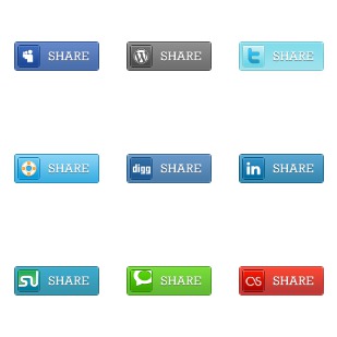 Social Media Bookmark icon sets preview