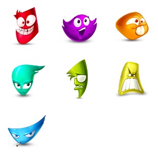 Rainbow Emo icon sets preview