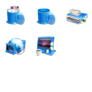 Blue icon sets preview