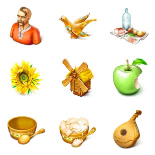Ukranian Motifs icon sets preview