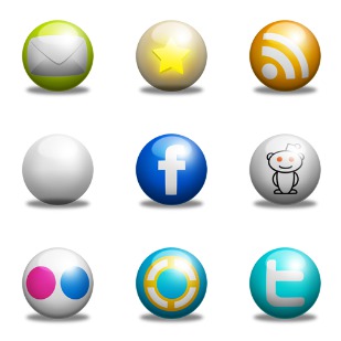 Social Ball icon sets preview