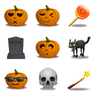 Halloween icon sets preview