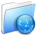 Aqua Stripped Folder Sites icon