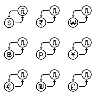 Currency Conversion - Taiwan Dollar icon sets preview