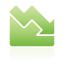 Area, Chart, Down, Green icon
