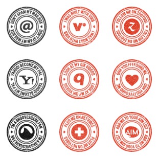 Social Media Stamps icon sets preview