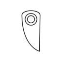 Knife blade silhouette icon