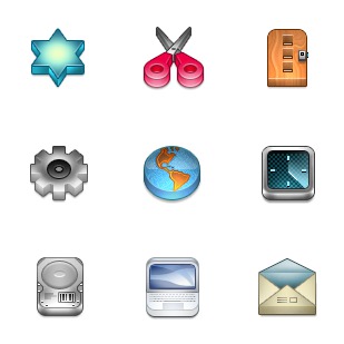 3D Glossy Icons icon sets preview