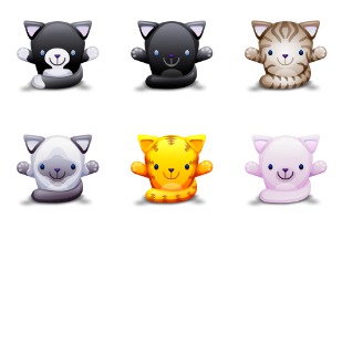 Cat icon sets preview