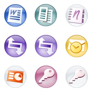 Microsoft Office 2007 Orbs icon sets preview
