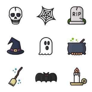Halloween icon sets preview