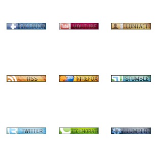 Social Media Bookmark icon sets preview