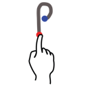 letter, lowercase, p, gestureworks, stroke icon