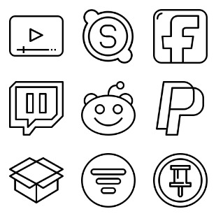 Social Media icon sets preview