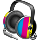 cmyk,headphone icon
