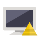 monitor, pyramid icon