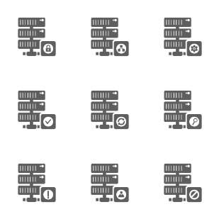 Database Management icon sets preview