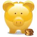 Bank, Golden, Piggy icon