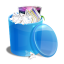 Bin, Blue, Recycle icon