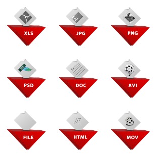3d File Type IconSet 1 icon sets preview