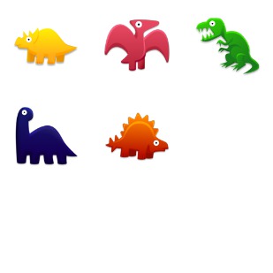 Dinosaurs Toys icon sets preview