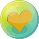 heart orange 5 icon