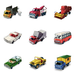 1960 Matchbox Cars icon sets preview