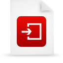 document, paper, file, red icon