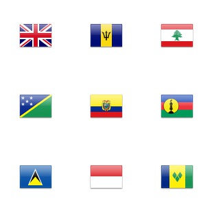 Flags icon sets preview